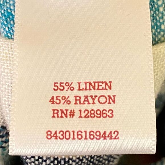 SO Linen Blend Beach Pants Striped Multicolor Womens Size Large Wide Leg Casual - Picture 5 of 6